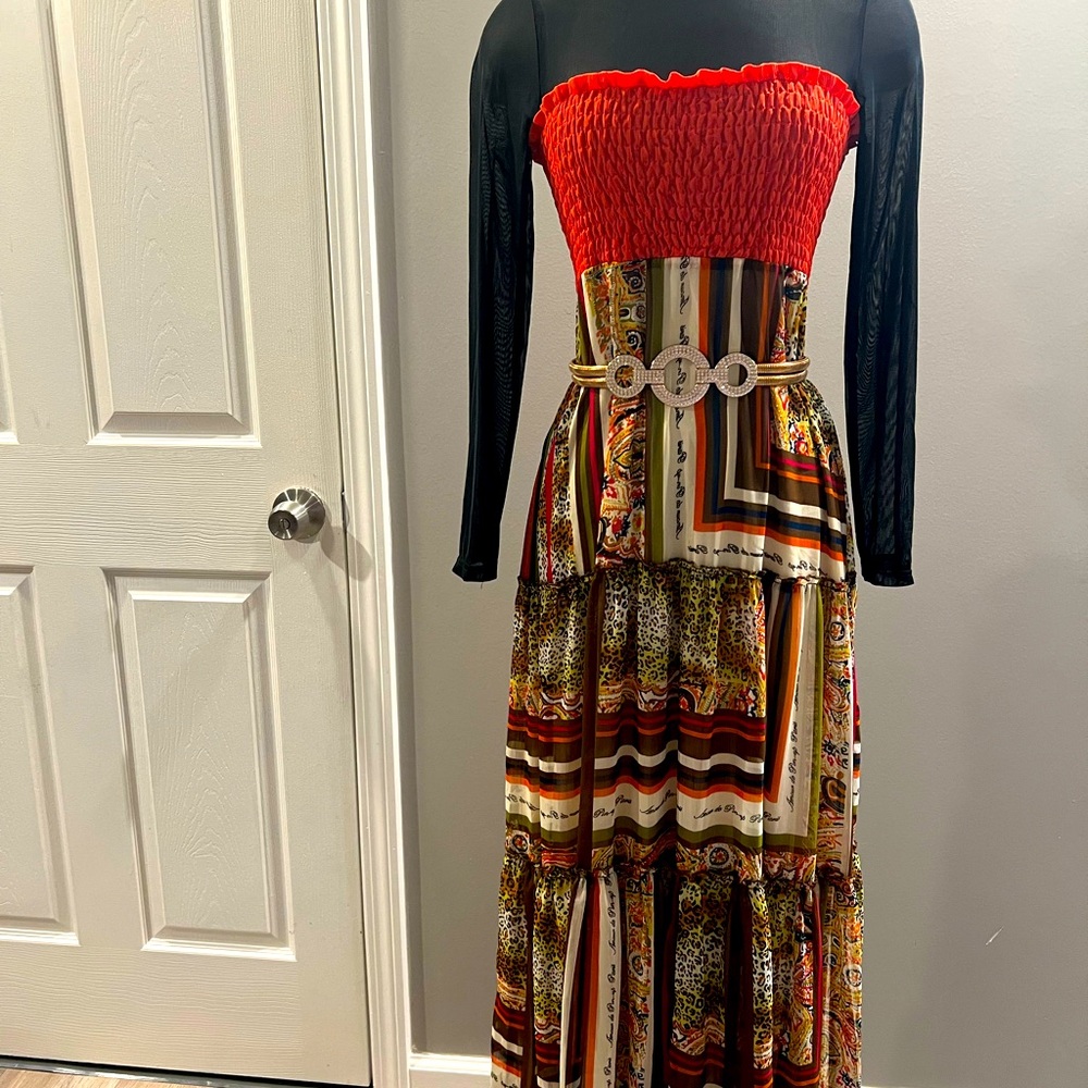 Gracia Elegant Orange Women's Dress